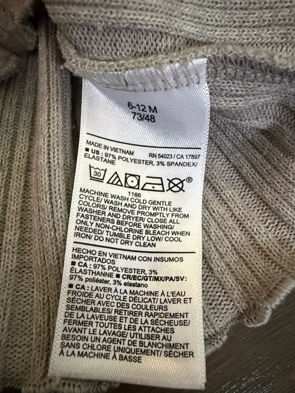 Old Navy Gray Ribbed Knit Top & Flare Pants Set | 6-12M